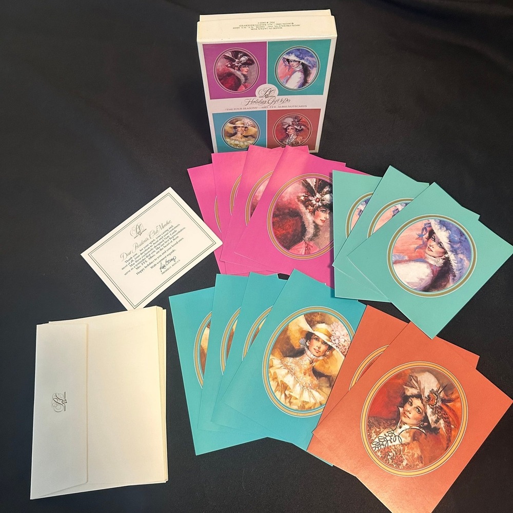 Vintage Boxed Avon‎ Stationery Cards, 1990 the Four Seasons